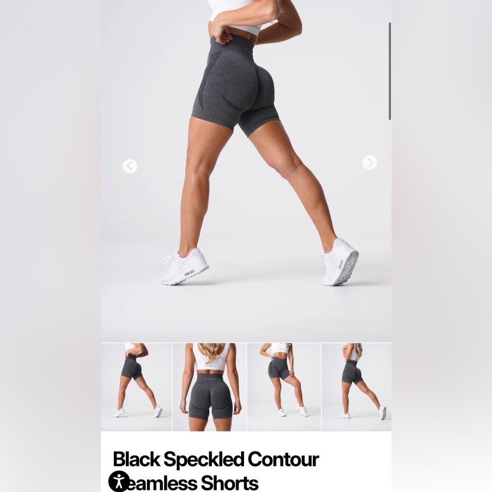 NVGTN Black Speckled Contour Seamless Shorts